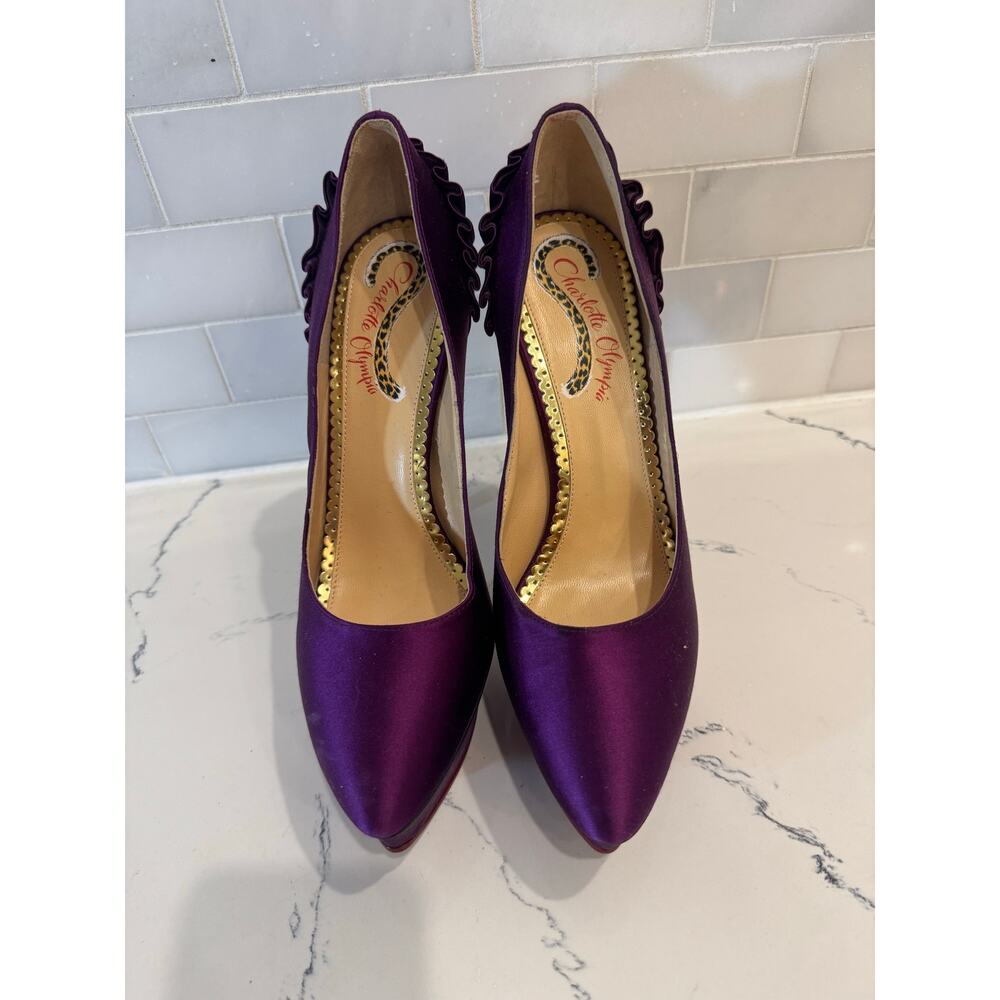 Charlotte Olympia | Paloma Fan Pleat Roxo - Picture 4 of 10